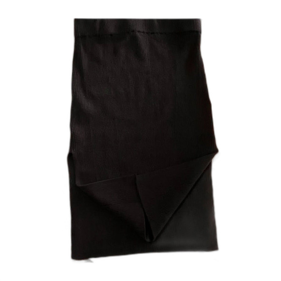 Abercrombie & Fitch Skirt SP Black Ribbed Sweater Knit Midi Slit Preppy Casual - Picture 4 of 6